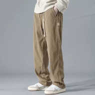 Crush Fashion กางเกงลูกฟูก กางเกงสแล็ค ชาย ผ้าลูกฟูก เอวยางยืด คล่องแคล่วและสบายสบาย จัดส่งรวดเร็ว