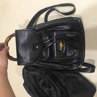 Gucci竹節真皮小後背包