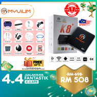 [Ready Stock NEW ARRIVAL] MYVIU K8 MALAY VERSION 4GB RAM 64GB Memory Support 6K Resolution Dual Wi-Fi Free Lifetime IPTV MYVIU K2 Upgraded Version for Smart TV Android TV TVBOX
