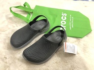 Crocs Literide Clog Have Box (สินค้ามาพร้อมกล่อง Crocs สีเขีย) สินค้า Outlet แท้ 100% รับรองทรงสวย พื่นนี่ม  รองเท้าหัวโต รองเท้าแตะสวม  รองเท้ารัดส้น