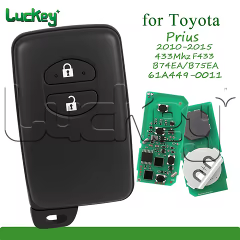 Car Remote Key for Toyota Avensis Prius 2010-2015 433Mhz FSK 4D Chip Auto Smart Key Fob 2Buttons F43