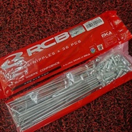 RCB SPOKE CHROME WITH ZINC NIPPLE SIZE 155 / 157 / 163 / 168 / 172 / 180 / 182 / 184 LIDI GELONG RAC