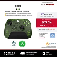 ACMER 8Bitdo Ultimate 3-mode Hall Effect Joysticks/Hall Trigger Controller with Charging Dock, Wired