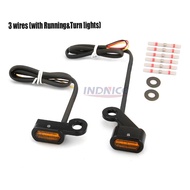 FRONT orange Mini Indicator turn signal light fit for harley Sportster XL883N Iron 883 XL883L 2004-2