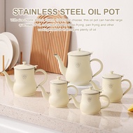 Large Capacity Stainless Steel Oil Pot with Fine Mesh Filter for Cooking