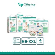 Offspring Fashion Baby Diapers Tape - Random Same Design NB56.S48,M42,L36,XL30