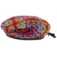 หมวกเบเร่ต์ Gucci ลายตารางผ้าทวีด ริบบิ้น โลโก้ GG รหัส 729140 3HAQ9 ไซส์ L (58 ซม.) ทำจากโพลีเอสเตอ