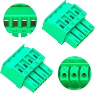 Tcenofoxy 3.81mm Phoenix Connector 2/3/4/5/6/7/8/9/10/11/12/13/14/15/16/18/20/22/24 Pin, Green PCB S