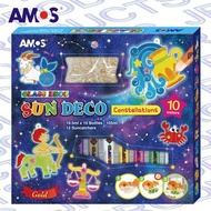 AMOS - 韓國 AMOS 繪畫玻璃彩連掛飾膠牌, 12星座 10.5毫升 x 10色 (大盒套裝) #SD10P10-CL《香港行貨》