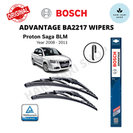 Original Bosch Advantage BA2217 U Hook Wiper (Set) for Proton Saga BLM (Year 2008-2011) (22"/17")