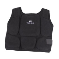 [yiodusi] Chest Protector Karate Sanda Adjustable Abdominal Vest Nylon EVA Body Armour for Taekwondo