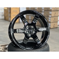 NEW 18X8J AOW TE37 Saga Rim (set of 4) 5X114.3 Black for Civic Camry Lancer CX3 CX30 CX5 S70 X50 X70