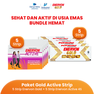 Paket Gold Active Strip (5 Strip Enervon Active + 5 Strip Enervon Gold Vitamin C dan B Complex)
