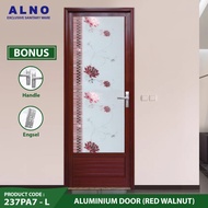 Pintu Kamar Mandi Alno Pintu Toilet Alumunium Red Walnut - 237PA7