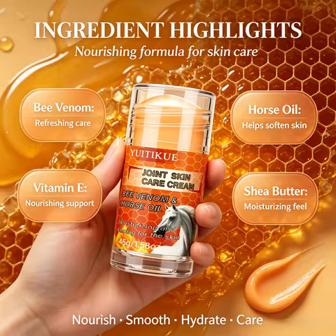 YUITIKUE Bee Venom & Horse Oil Joint Skin Care Cream Stick 45g Moisturizing Body Joint Skin Massage 