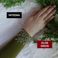 FATEEMA Handsock Batu Muslimah Lembut & Sejuk | Anti-Nampak | Wudhu Friendly | Sarung Tangan Wanita