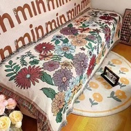 [NEW Arrival & 4-in-1]Sofa Blanket with Tassels (Fringe) - Universal Sofa Cover, Blanket & Shawl, Si