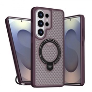 360° Rotating Ring Bracket Heat Dissipation Magnetic Case For Samsung Galaxy S26 FE S26 Ultra S26 Pl