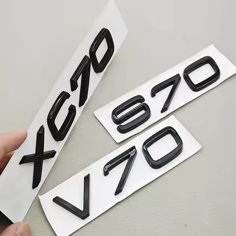 3D Car Letters XC70 S70 V70 Logo Rear Trunk Badge ABS Emblem Decals For Volvo XC70 S70 V70 Exterior 