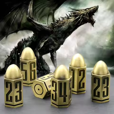 DND Solid Bullets Dice for Role Playing Games D6 Bullet Dice DND RPG Table Board Games Polyhedral Ri