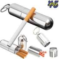 TEMPAT ROKOK CYLINDER STAINLESS STEEL DESAIN PREMIUM GANTUNGAN KUNCI ANTI AIR ANTI KARAT MODEL KAPSU