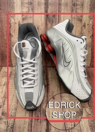 Sepatu anak Nike Shox R4 (White-Metallic silver-Red) ORIGINAL