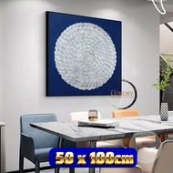 1mx1m Large square imitation oil painting on rustic canvas hanging in living rooms, hotels, luxury a