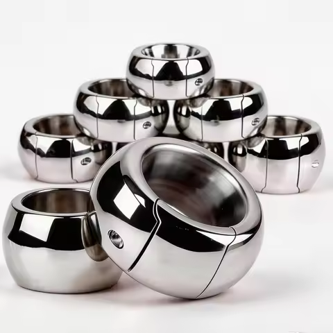 NEW Stainless Steel Semen Lock Rings Scrotum Drop Ring Heavy Metal Testicular Stretcher Rings Weight