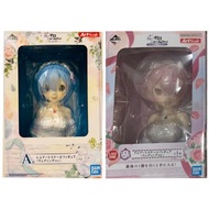 一番 雷姆 a賞 拉姆 尾賞 婚紗 半胸 胸像 玩具 figure