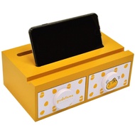[Romantic Specialty Store] Wooden Egg Yolk Storage Mobile Phone Holder Two-Draw Box GU-630041
