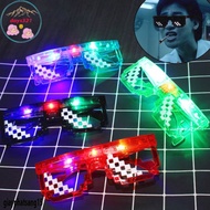 (GLOWING) Thuglife 6 Dot MINECRAFT LED Glasses - Thug Life Many colors for Unique makeup constructio