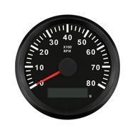 ELING Tachometer RPM Gauge with Hour Meter for Car Truck Boat Yacht 0-8000RPM 85mm with Backlight
