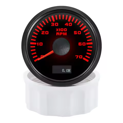 AD 52mm Tachometer LCD Display Tach Hour Counter Meter For Diesel Motor Engine Marine Boat Car 7000 