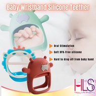 HLS Silicone Baby Anti-eating Wristband Teether  Silicone Soft Glove Bracelet Food Grade Teether