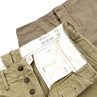 RRL BY RALPH LAUREN OFFICER FLAT FRONT CHINO | RRL CHINO PANTS BY RALP LAUREN | 2 COLOR VARIANTS | K