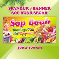 Spanduk Banner Sop Buah Segar