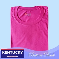 Color Fuchsia Pink Round Neck T-Shirt by Kentucky for Adult Unisex