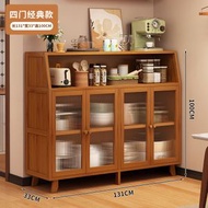 餐邊櫃靠牆一體儲物櫃多功能家用客廳中式餐櫃茶水櫃廚房楠竹櫥櫃