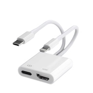 USB-C And Lightning to HDMI Adapter รองรับการแชร์หน้าจอไปยัง TV / Monitor / Projector ความละเอียด 4K