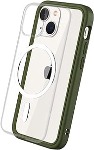 RHINOSHIELD Modular Case Compatible with MagSafe for [iPhone 13 mini] | Mod NX - Superior Magnetic Pull Force, Customizable Heavy Duty Protective Cover 3.5M / 11ft Drop Protection - Camo Green
