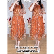 TILE BRUCADE SKIRT SET 76013