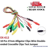 10 Pcs 27mm Alligator Clips Wire Double-ended Crocodile Clips Test Jumper - EK-612