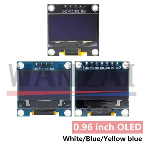 Original 0.96" OLED SPI/IIC I2C white/blue/yellow blue 0.96 inch OLED module 128X64 OLED LCD LED Dis