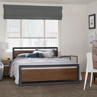 American Iron Frame Bed Single Bed 1.8 Double Bed 1.5m Solid Wood Children's Bed Hotel B & B Modern 