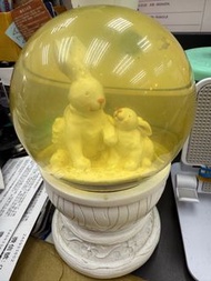 中古物品 Sankyo rabbit music box 白兔音樂水晶盒