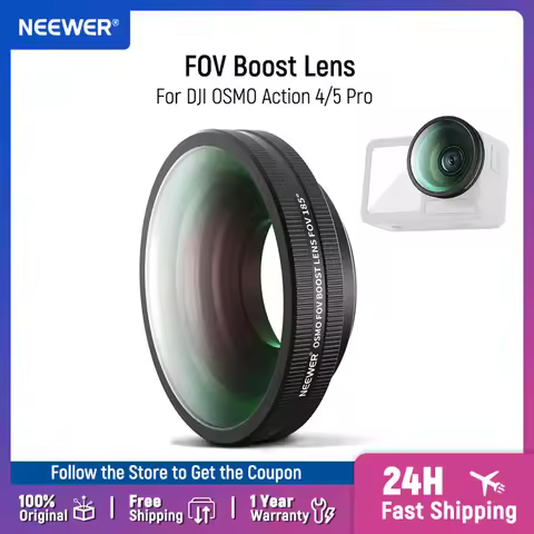 NEEWER OSMO Action FOV Boost Lens Threaded Attachment Coated Action Camera Lens for DJI OSMO Action 