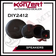 Konzert (DIY2412) Speaker Set of 12" Woofer 300 watts Speaker + 4" Midrange + Horn Tweeter