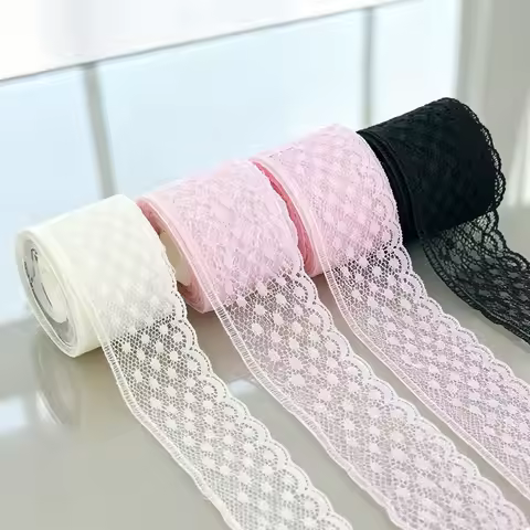 (10 Yards/Roll) 30mm Lace Fabric Webbing Decoration Gift Packing Material
