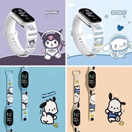 Sanrio Sports Smart Watch Hello Kitty Kuromi Melody Cinnamoroll Led Silicone Bracelet Electronic Watch Kids Digital Watches