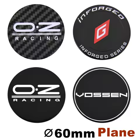 4PCS 60MM Blank Wheel Stickers INFORGED RACING SPORT OZ VOSSEN Logo Center Rim Car Sticker Wheel Cov